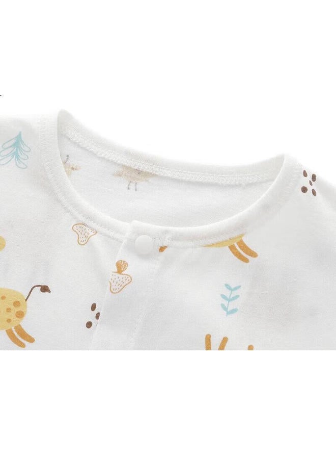 Shu Beiyi Shubeyi Baby Clothing Underwear Set Children's Pajamas Baby Summer Air Conditioning Clothes Pure Cotton Open Autumn Clothes Yellow 100cm - Image 3