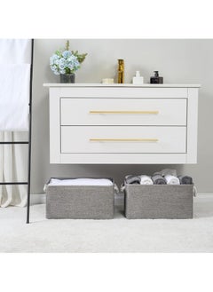 GOLDEN MILLION Storage Bins with Sturdy Cotton Handles Fabric Baskets for Organizing Closet Boxes  - Image 3