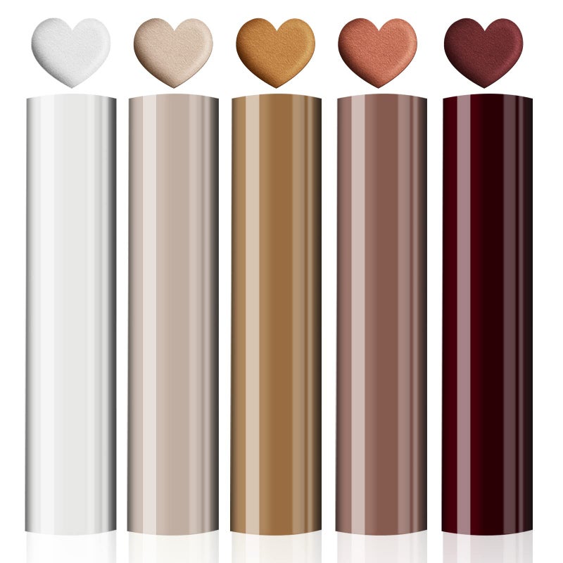 Puff Vinyl Heat Transfer 3D Puff Heat Transfer Vinyl HTV Vinyl for TShirts Hat Pillow Hoodie DIY Fabric Supplies Brown5pcs