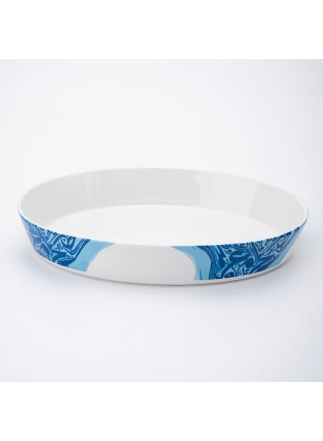Zinnia Rosa By Zinnia  Porcelain Kufi Large Oval Oven Dish 38 Cm