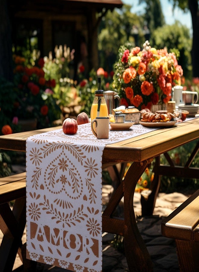 Jingmore 6 Pack Mexican Talavera Table Runner 13.5 x 73" Linen Cielito Lindo Baby Shower Decorations for Cinco De Mayo Dia De Los Muertos Fiesta Party Wedding Birthday Baby Shower & Home Decor - Image 4