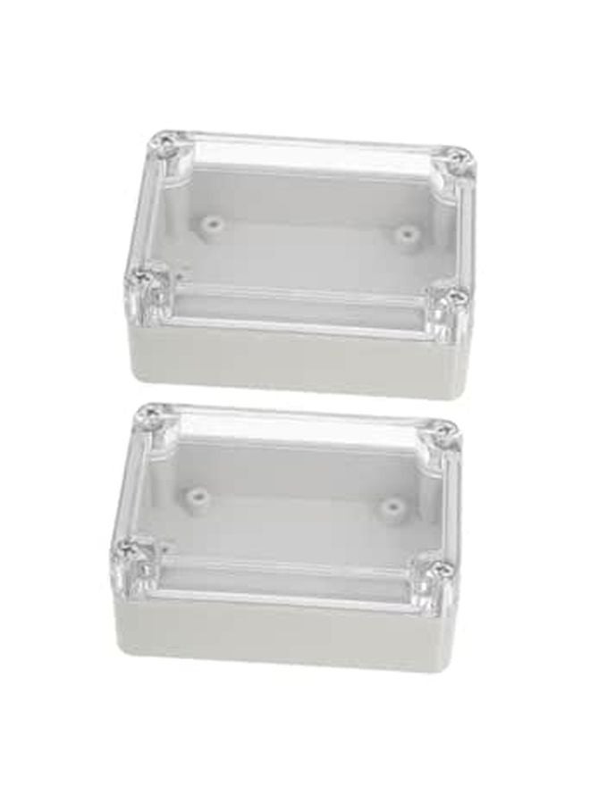2Pcs High Transparency ABS Electrical Enclosure Box Outdoor Storage For Security Module - Image 1