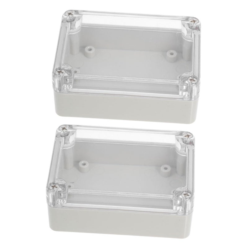 2Pcs High Transparency ABS Electrical Enclosure Box Outdoor Storage For Security Module - Image 2