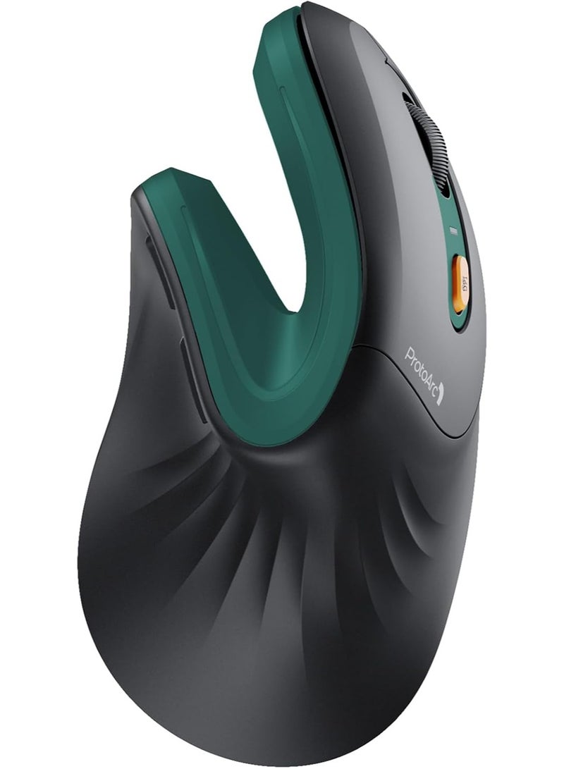 ProtoArc Ergonomic Mouse, EM11 NL Wireless Vertical Mouse, Ergo Mouse with Multi-Device, USB-C Rechargeable Mice for Windows, Mac OS, PC/Notebook/Laptop,Green - Image 1