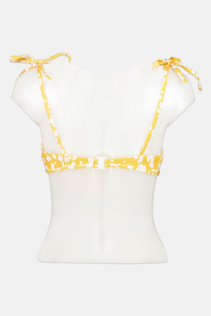 NEW LOOK Women Allover Print Lightly Padded Bikini Top, Multicolor - Image 3