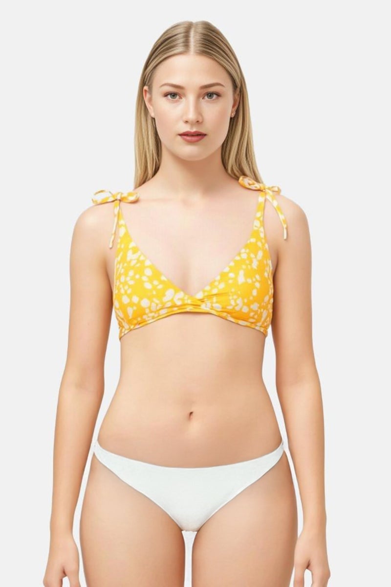 NEW LOOK Women Allover Print Lightly Padded Bikini Top, Multicolor - Image 1