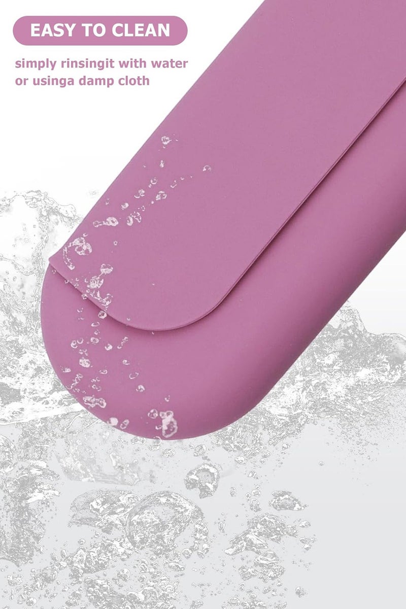 منظم فرش المكياج المحمول للسفر، حقيبة مستحضرات تجميل كبيرة من السيليكون الناعم - Image 3