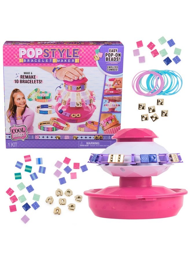 Cool Maker PopStyle Bracelet Maker, 170 Beads for Bracelets, Make & Remake 10 Bracelets, Bracelet Making Kit, Arts & Crafts Christmas Gifts for Kids - Image 1