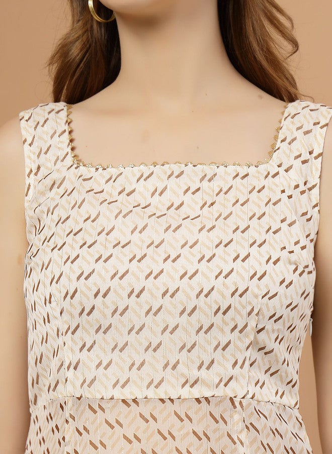 RAASSIO طقم كورتا وبلازو مزخرف هندسي للنساء - Image 2