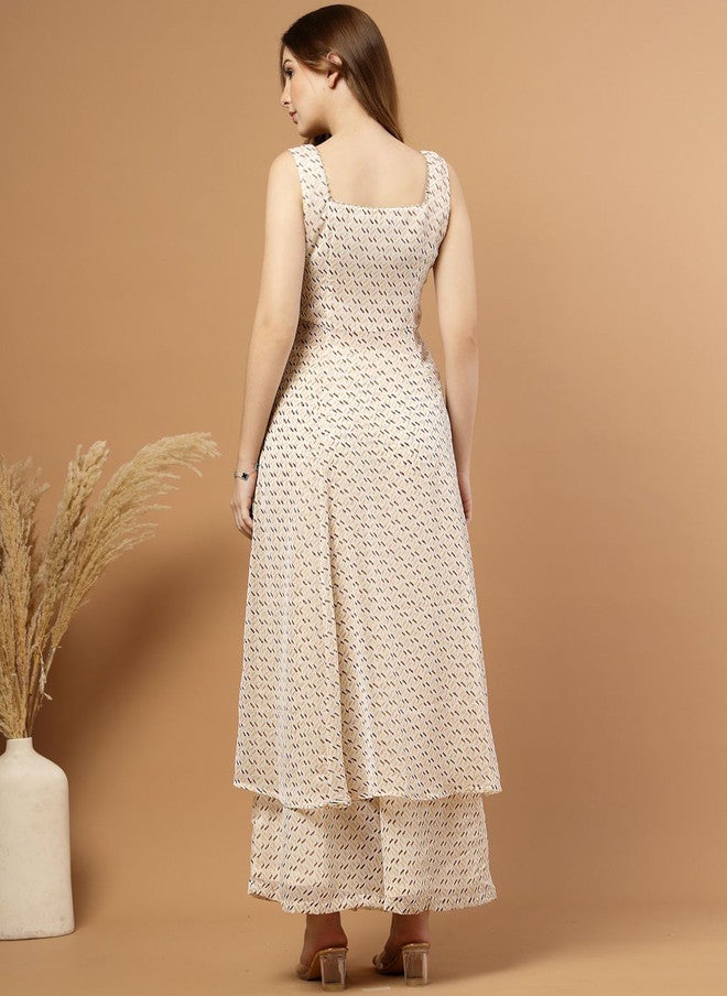 RAASSIO طقم كورتا وبلازو مزخرف هندسي للنساء - Image 5