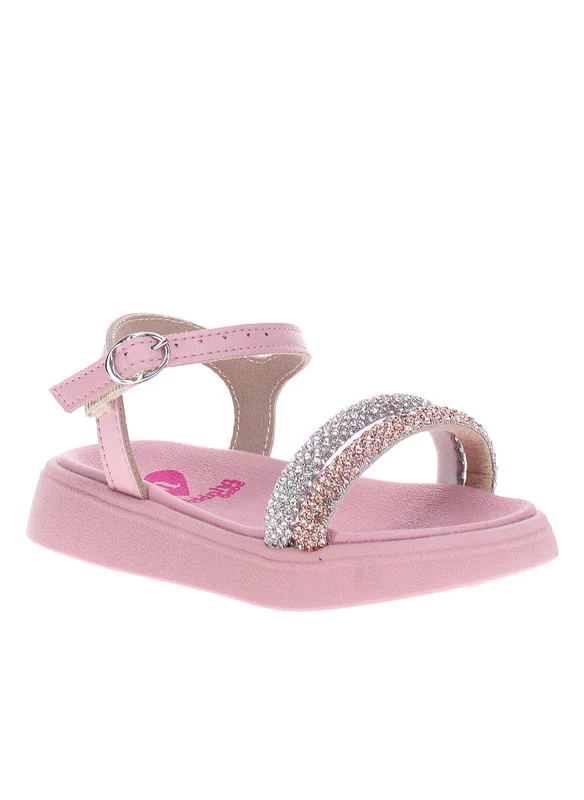 موليكينها Molekinha Infant Girls Sandals With Back Strap Pink | Made In Brazil