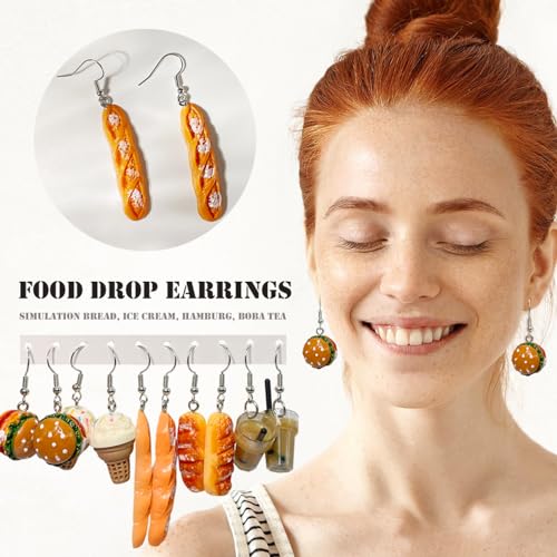 EIELO 30 Pairs Weird Cute Funny Earrings Gummy Bear Duck Drop Dangle Earrings for Women Aesthetic Earrings Food Animal Earrings Set - Image 2