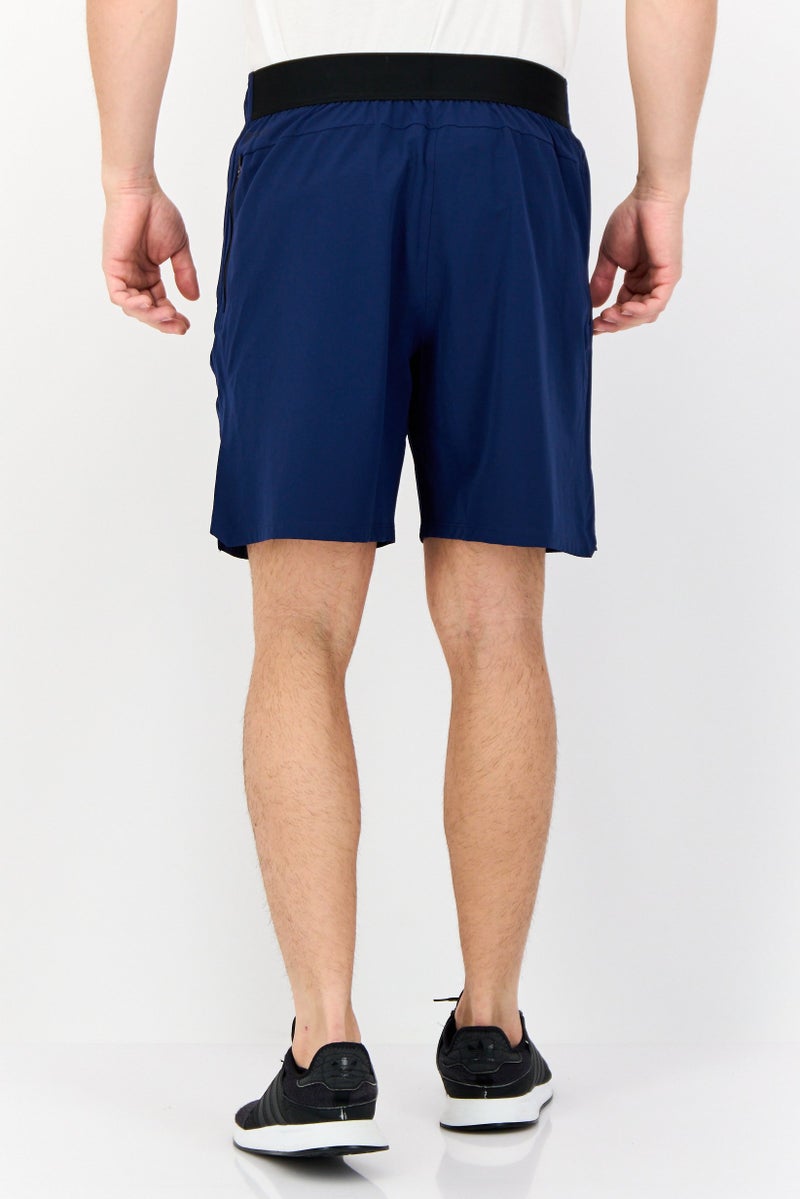 Adidas Men Sportswear Fit 7 Inseam Brand Logo Training Shorts, Navy Blue  - Image 4