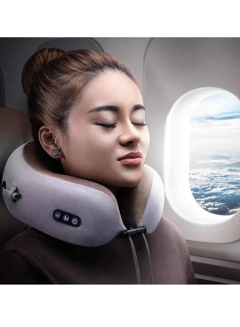 Rechargeable U Shaped Cervical Massage Pillow Neck Massager Vibration Neck Massage Pillow, Multifunctional Shoulder and Neck Electric Massager for Relax Muscles Fatigue - Image 5