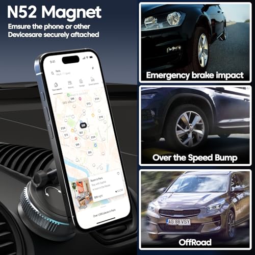 Sounce Universal Magnetic Phone Mount with 360° Rotation and Cup, Designed for Hands-Free Use in Cars, Home Gyms, Mirrors, and Showers, Compatible with All Smartphones – Extended - Image 5