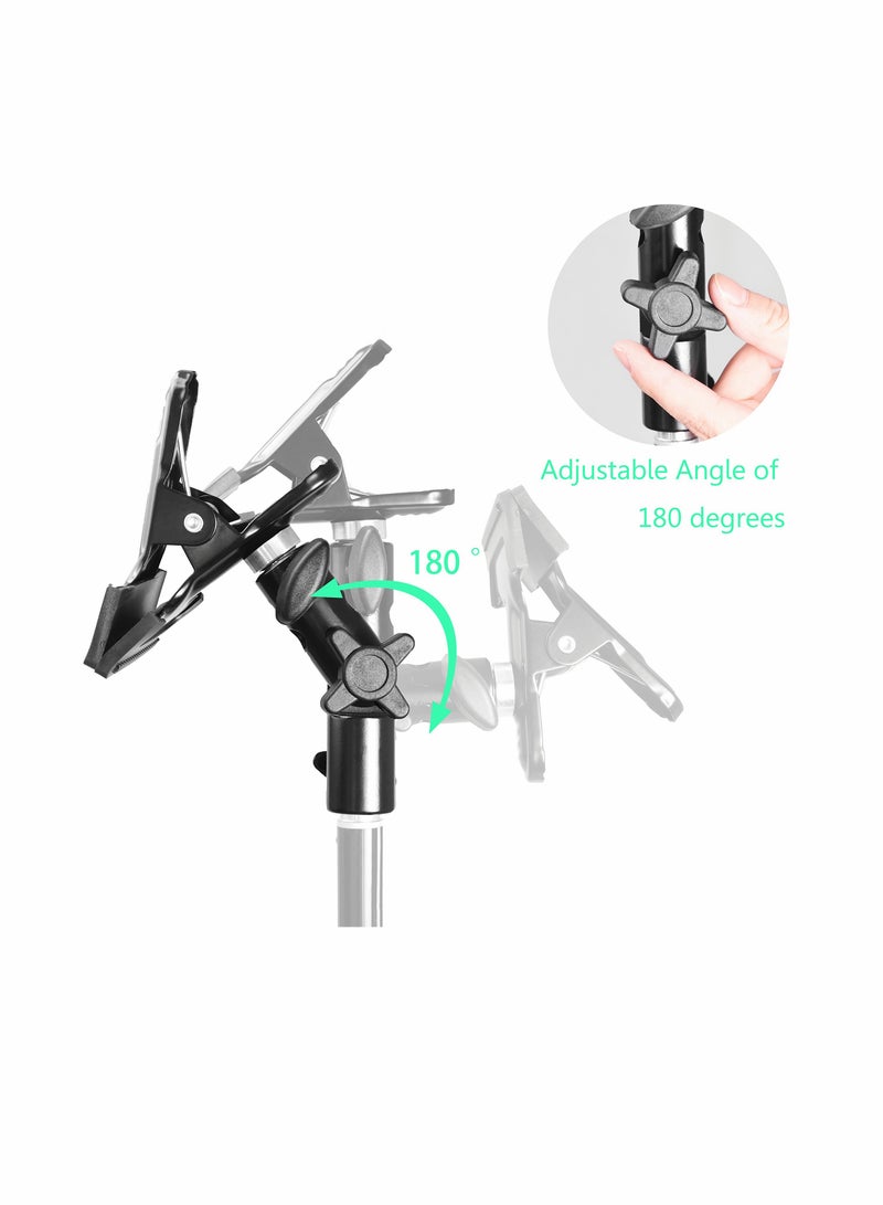 SYOSI Photo Studio Heavy Duty Metal Clamp Holder with 5/8 Light Stand and Umbrella Reflector Holder - Image 2