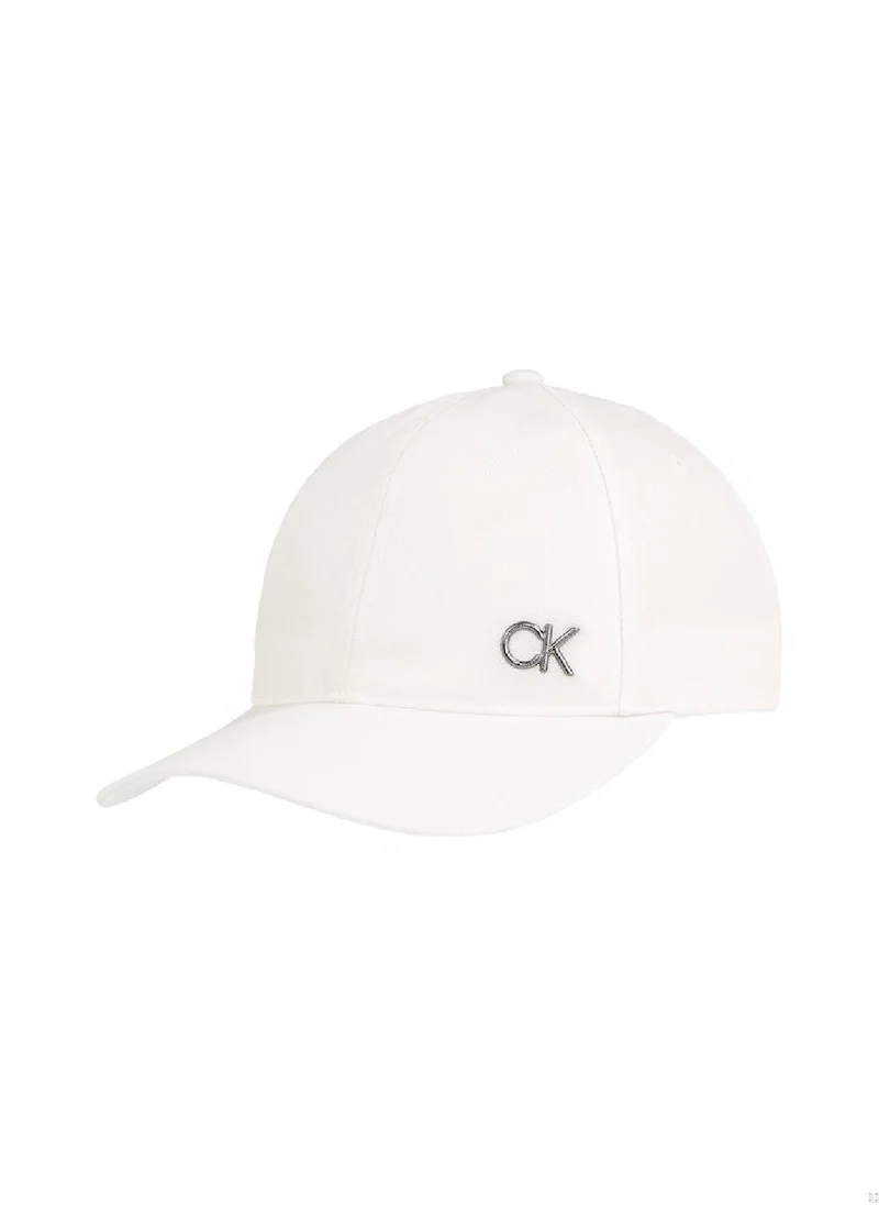 CALVIN KLEIN Men's Baseball Cap - Polyester, White