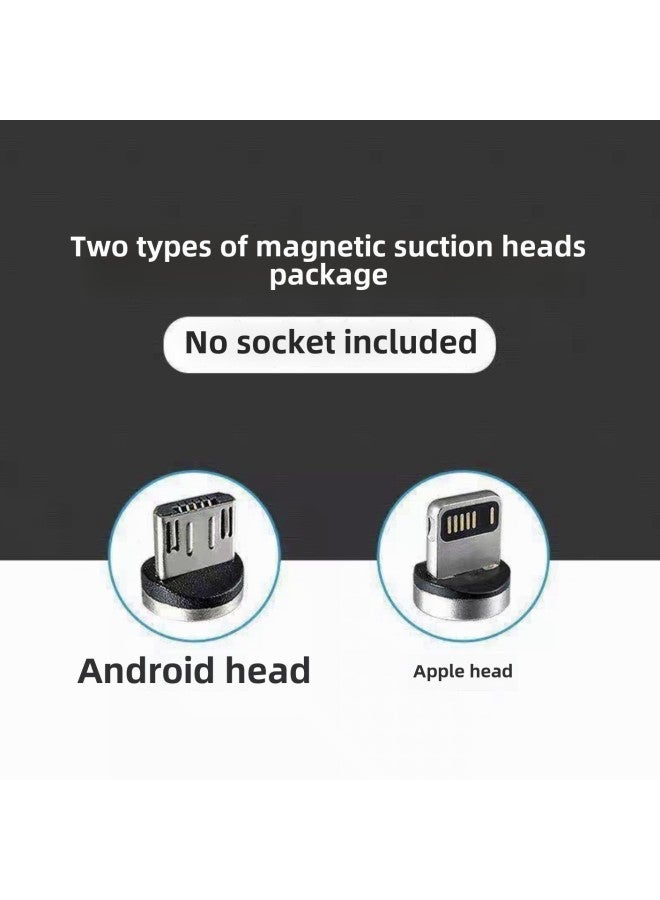 Single Contact  Strong Magnetic Suction Head Car Wireless Charging Bracket Mobile Phone Special Transfer-Color:Android + Apple - Image 1