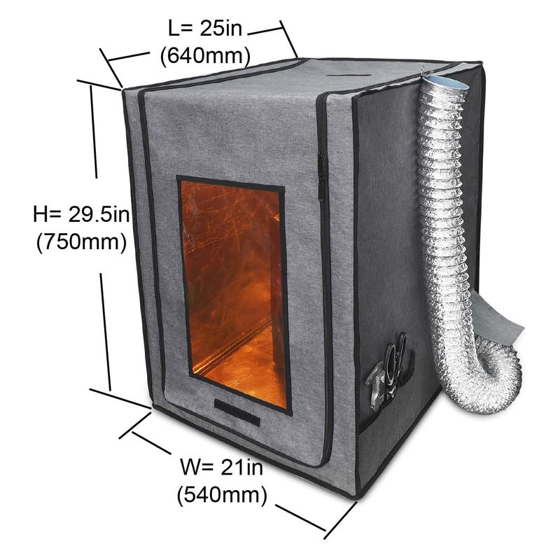 DORUNDEA Multifunctional 3D Printer Enclosure w/Adjustable Ventilation Kit Eliminate Odors Tent Cover Compatible with Anycubic Photon Mono, Elegoo Saturn/Mars 3/4 & Creality Halot Series Resin 3D Printer - Image 2