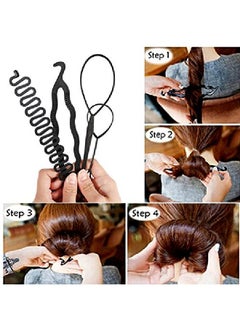 Semme 4/9Pcs Hair Bun Maker Hair Braiding Clip Tool Styling Disk Twist Tools Kit Diy Hair Style Accessories 3 Types  - Image 3