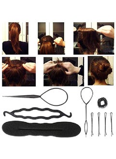 Semme 4/9Pcs Hair Bun Maker Hair Braiding Clip Tool Styling Disk Twist Tools Kit Diy Hair Style Accessories 3 Types  - Image 4