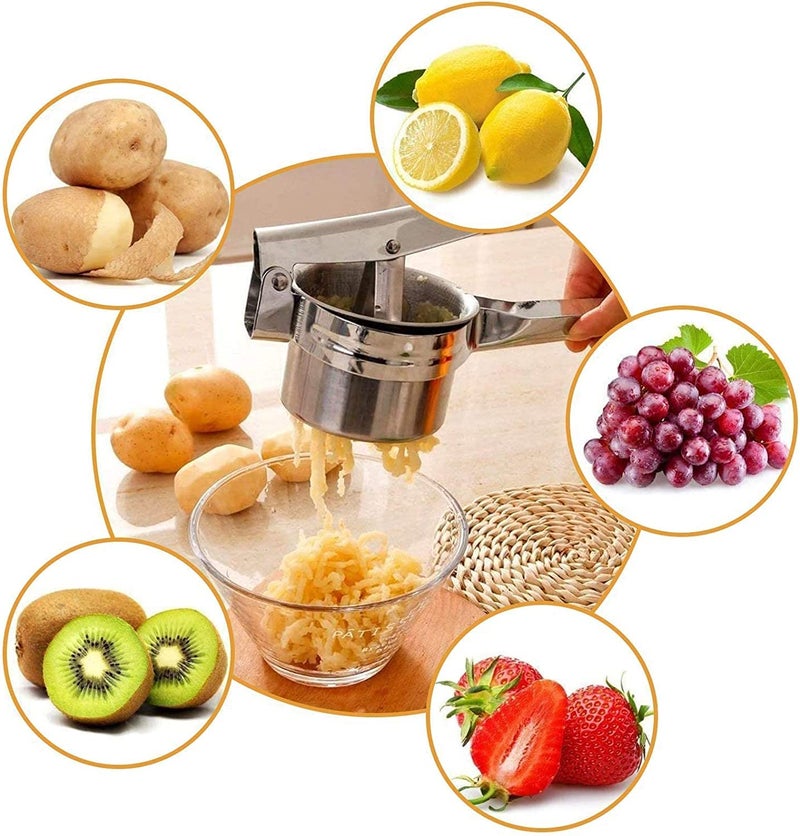TASKHOUSE Stainless Steel Potato Ricer & Masher Heavy Duty with 3 Interchangeable Discs, Long Handle for Mashed Potatoes, Vegetables, Fruits, Baby Food - Image 5