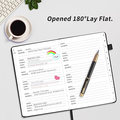 Blugool Address Book with Alphabetical Tabs, Hardcover Password Book, Address Organizer Keep Track of Phone Numbers, Special Days, Birthdays, Anniversaries and Notes (5.3'' x 7.7", Black) - Image 3