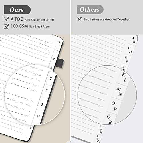Blugool Address Book with Alphabetical Tabs, Hardcover Password Book, Address Organizer Keep Track of Phone Numbers, Special Days, Birthdays, Anniversaries and Notes (5.3'' x 7.7", Black) - Image 2