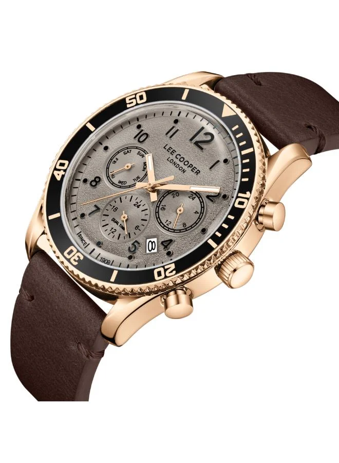 Lee Cooper Men's Leather Multi Function Watch LC08260.462 - 42 mm