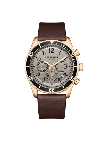 Lee Cooper Men's Leather Multi Function Watch LC08260.462 - 42 mm