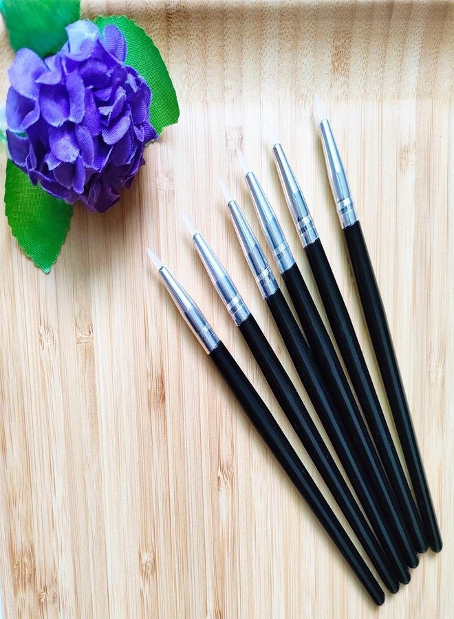 LORMAY Silicone Eyeliner Brushes for Metallic Glitter Shimmer Eyeshadow, Nail Sequins Nail Sticker Colorful Hearts，Gel or Liquid Eyeliner Along Lash Lines (3pcs, black handles) - Image 2