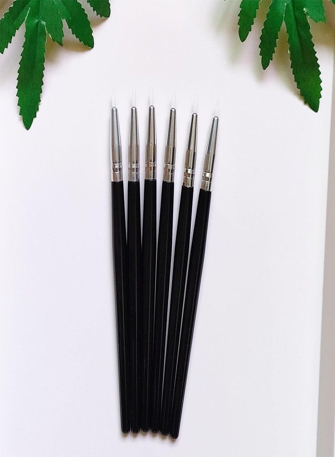 LORMAY Silicone Eyeliner Brushes for Metallic Glitter Shimmer Eyeshadow, Nail Sequins Nail Sticker Colorful Hearts，Gel or Liquid Eyeliner Along Lash Lines (3pcs, black handles) - Image 3