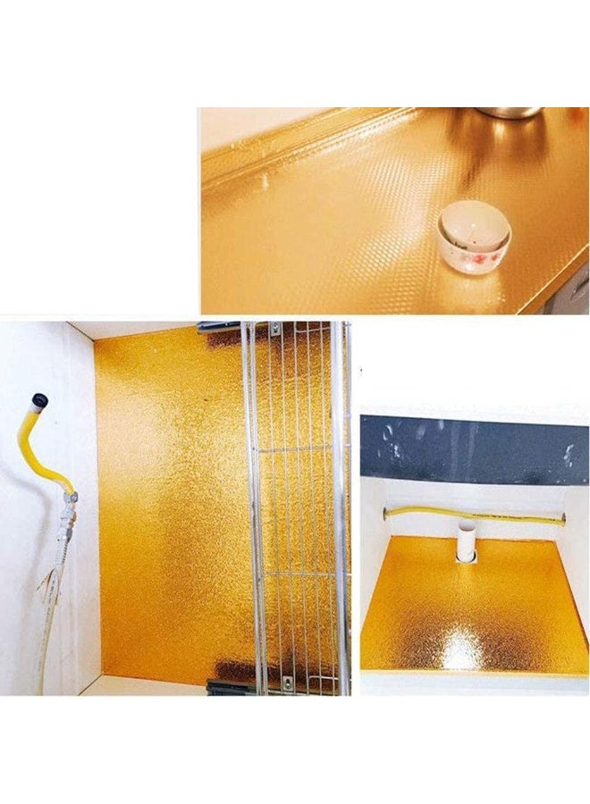 PAMEER Kitchen Backsplash Wallpaper Stickers Self Adhesive Aluminum Foil Stickers Oil Waterproof Heat Resistant Stove shelve Sticker Size 60 x 200 cm - Image 3