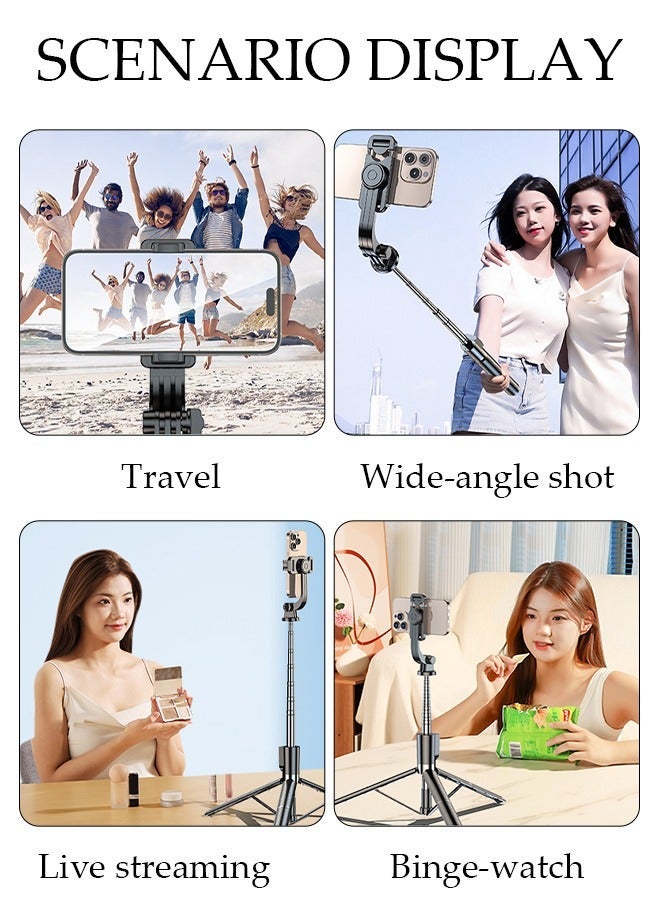 DUNISO Selfie Stick, All-in-1 Extendable Cell Phone Tripod Stand,360° Rotate Phone Tripod with Wireless Remote Shutter and Fill Light,Group Selfies/Live Streaming/Video Recording Compatible with All Phones - Image 4