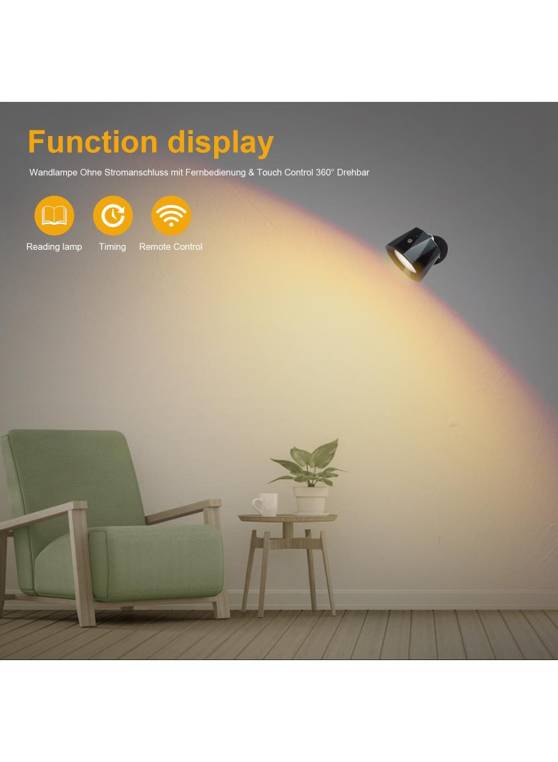 الأزرق جي دبليو ديكور المنزل ديكور منزلي مغناطيسي خالٍ من الشحنة المغناطيسية للشحن، مصباح حائط للقراءة بجانب السرير بجانب السرير مصباح حائط للقراءة مصباح ليلي للقراءة مصباح حائط مصباح حائط طاولة أسود - Image 4