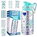 Zanzike Easter Gifts for Kids Decorate Your Own Water Bottles with Gem Art Stickers Crafts for Kids Ages 48 Gifts for Girls 1012 Years Old 9 Year Old Girl Birthday Grad Easter Gift Ideas for Kid Blue - Image 3