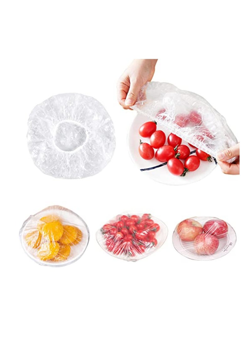 200 Pcs Fresh Keeping Bags Elastic Plastic Food Storage Covers Pe Cling Film Food Cover Used For Fruit Preservation And Food Bag Storage Bags Clear  - Image 1