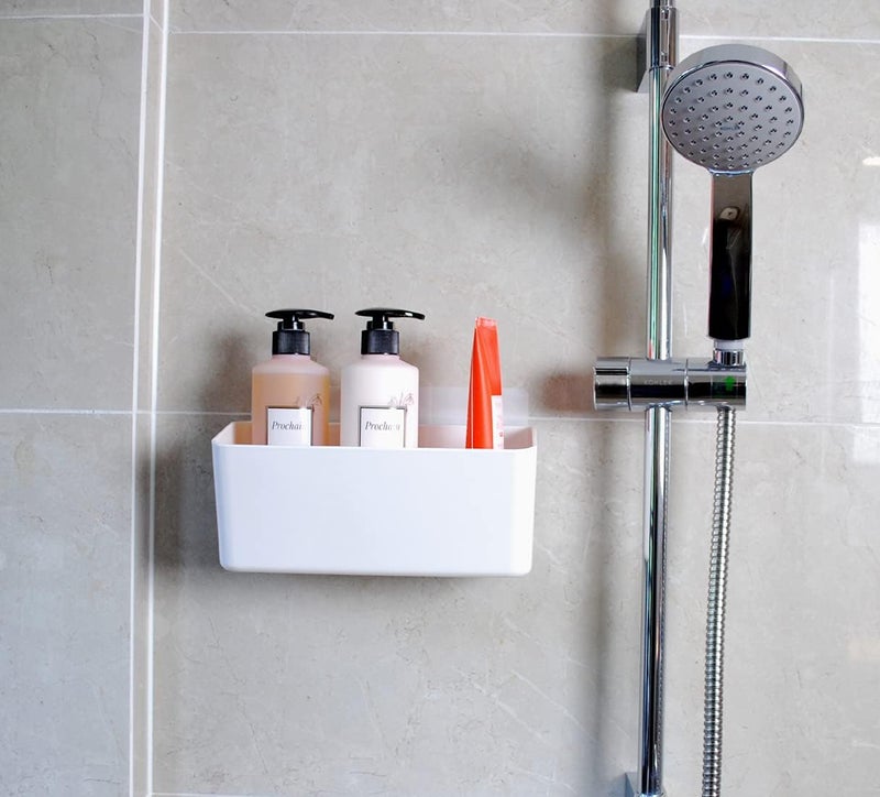 ZONKU INDIA Wall Mounted Storage Rack Holder Cabinets Bath Tub Shower Organizer Basket - Image 3