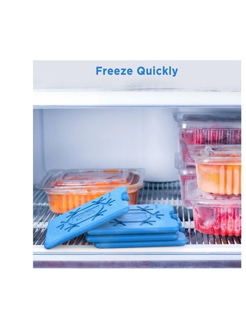 XiuWoo 4 Pack Ice Packs for Lunch Box, Reusable Ultra-Thin Freezer Packs, Slim & Long-Lasting Ice Pack, for Picnic, Camping, Fishing and More, Keep Beverages Foods Cold & Fresh  - Image 3