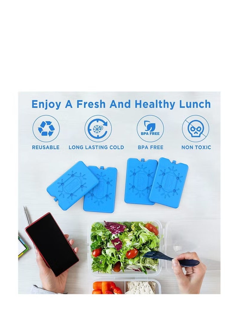 XiuWoo 4 Pack Ice Packs for Lunch Box, Reusable Ultra-Thin Freezer Packs, Slim & Long-Lasting Ice Pack, for Picnic, Camping, Fishing and More, Keep Beverages Foods Cold & Fresh  - Image 5