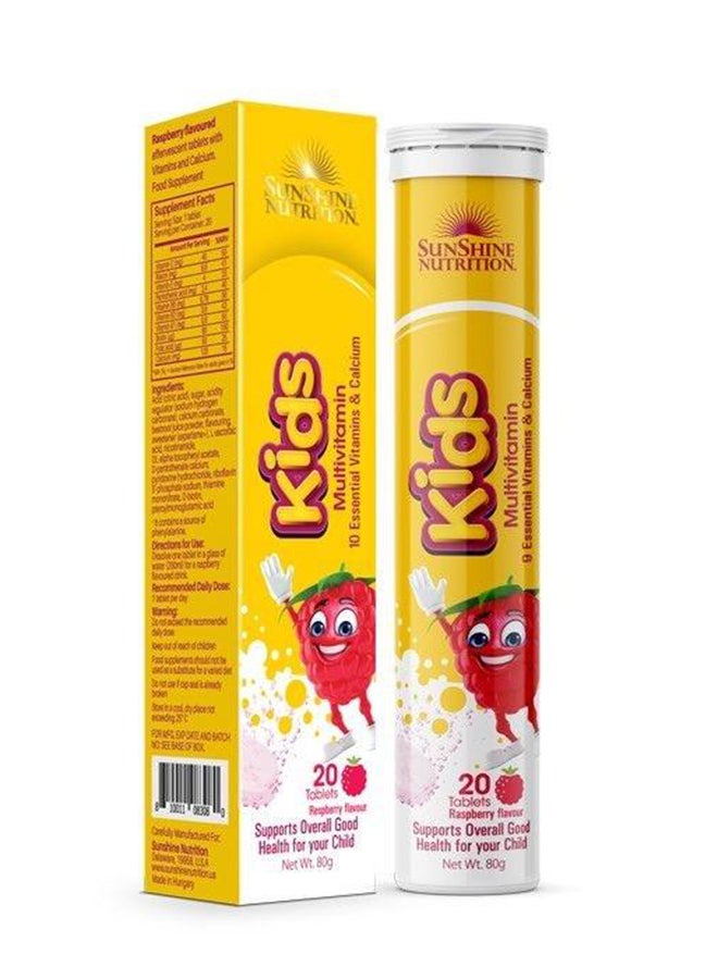 SUNSHINE NUTRITION فيتامينات متعددة للأطفال فوارة، 20 قرص - Image 1