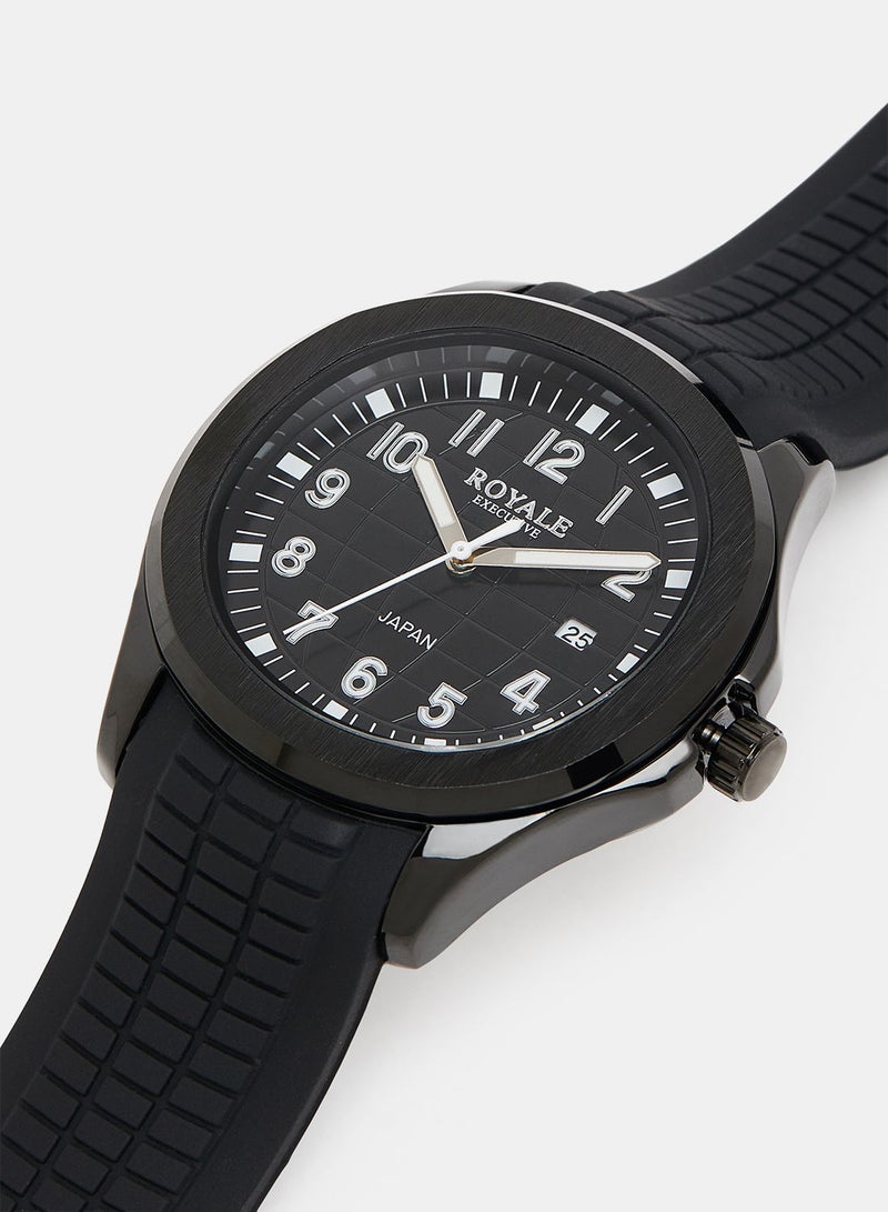 Royale Executive Men's Classic Rubber Strap Watch - Image 3