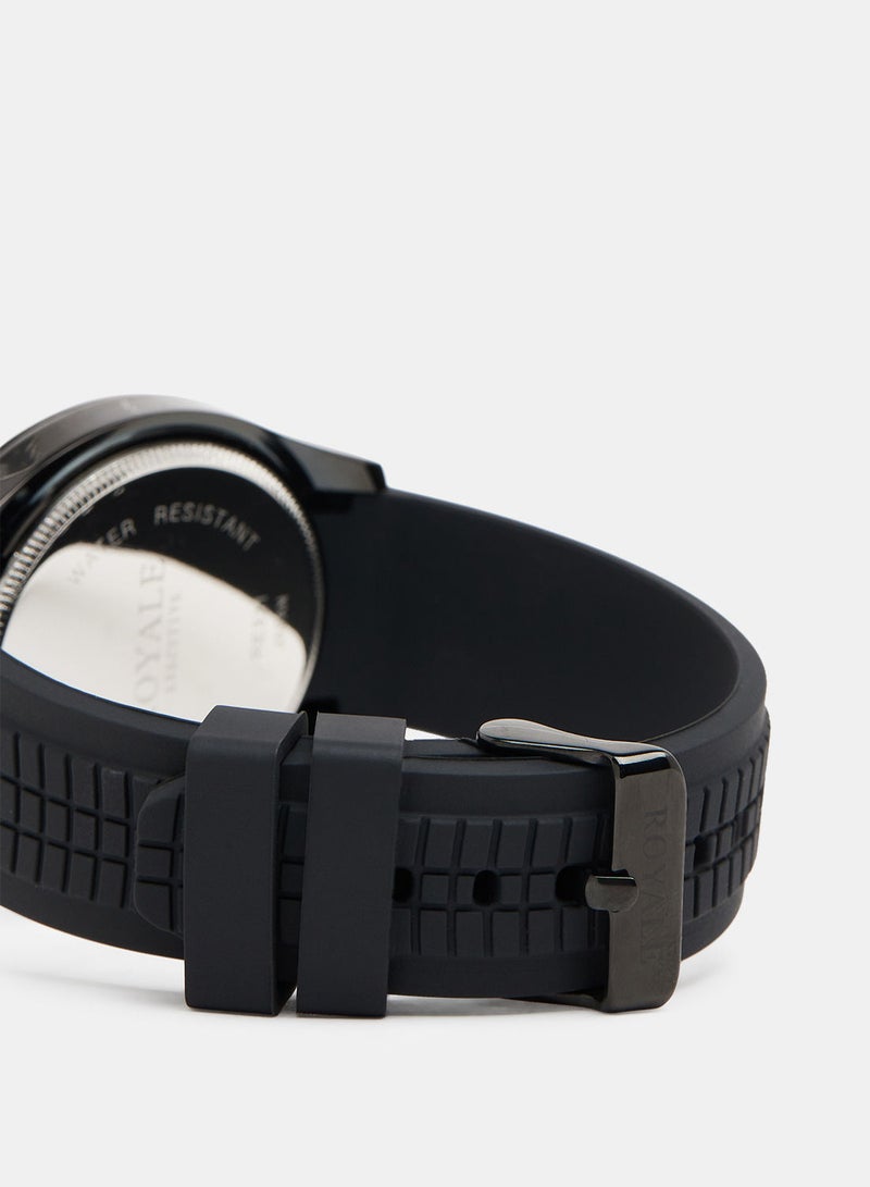 Royale Executive Men's Classic Rubber Strap Watch - Image 4