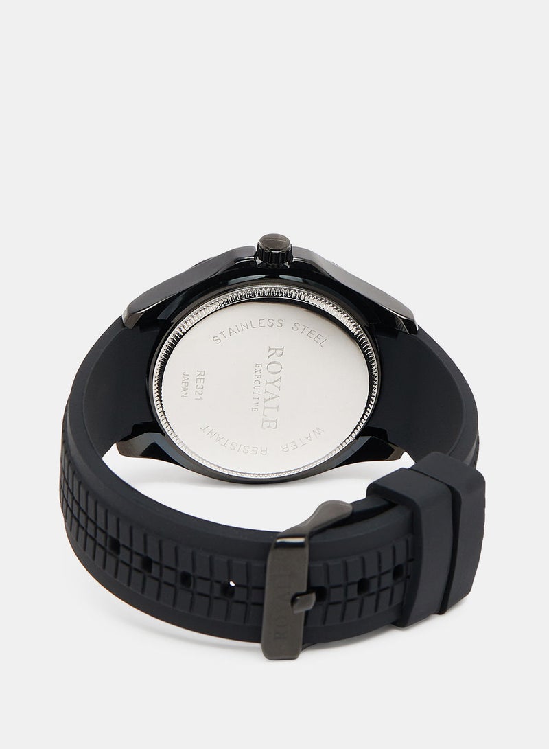 Royale Executive Men's Classic Rubber Strap Watch - Image 2