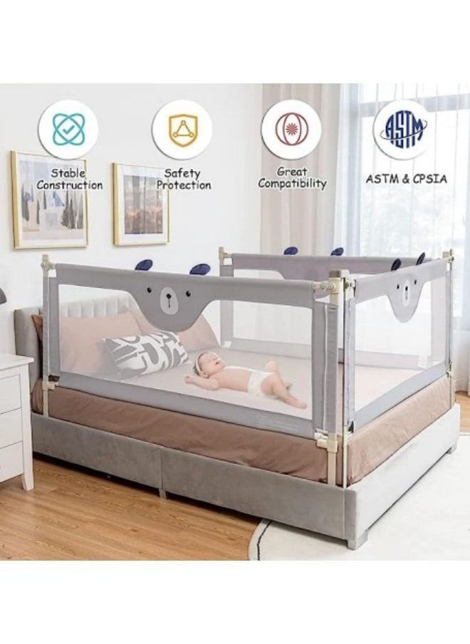 Tall Toddler Bed Guard Rails, Height Adjustable Safety Bed Guardrail for Infants