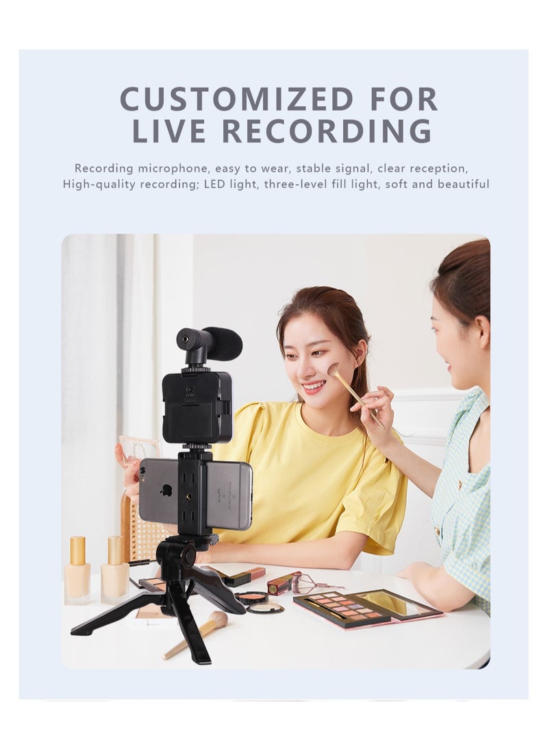 Generic - Smartphone Vlogging Kit With Tripod Stand Black - Image 1