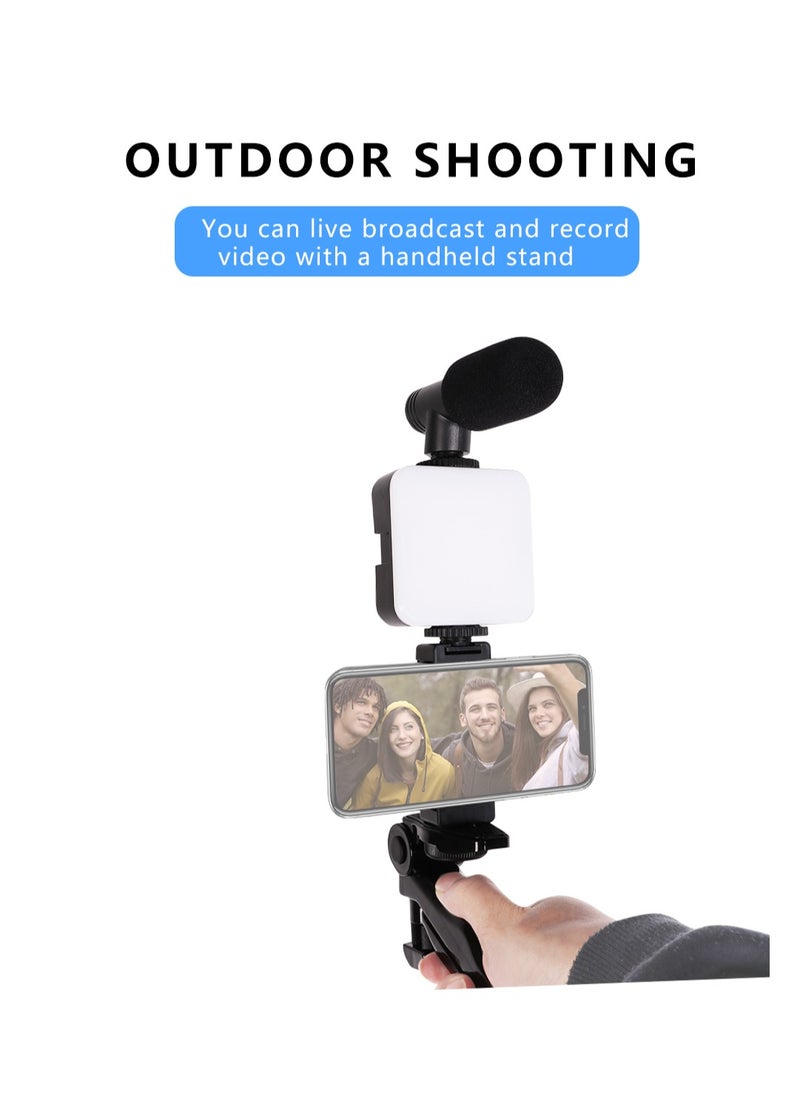 Generic - Smartphone Vlogging Kit With Tripod Stand Black - Image 1