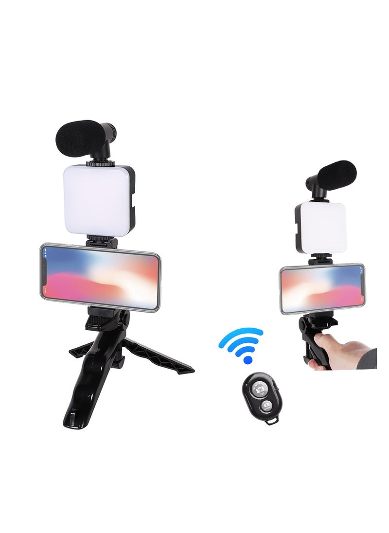 Generic - Smartphone Vlogging Kit With Tripod Stand Black - Image 1