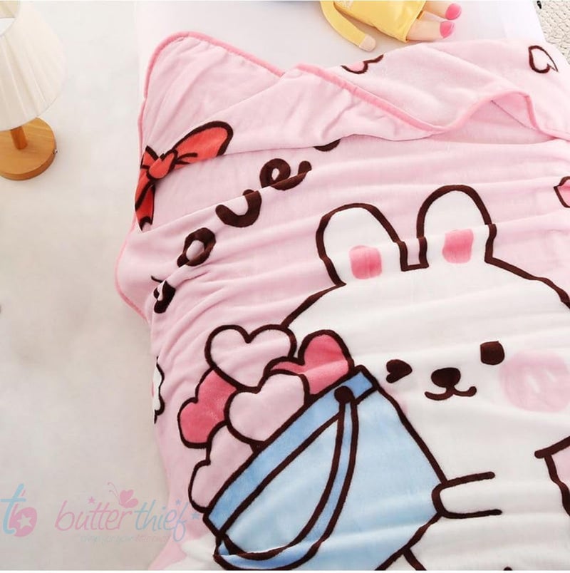 Butterthief Light Weight Cartoon Printed Blanket 100 x140 cm, 0-5 Years Soft Flannel for All Seasons Reversible Baby Blanket for Kids Toddlers New Born Boys & Girls - Image 5