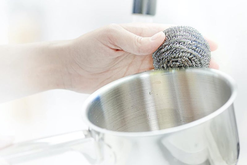 Scotch Brite Scotch-Brite Stainless Steel Metal Spiral Scrub Sponge, 2 pieces/pack Ideal for Cast Iron Pans Powerful Scrubbing Hard cleaning Kitchen sponge Scrub Kitchen, Garage, Outdoor (Pack of 2) - Image 4